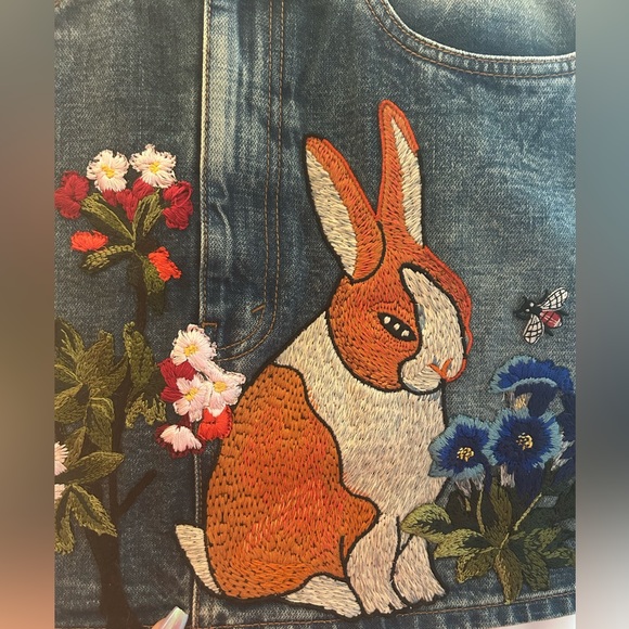Gucci Embroidered Bunny Rabbit Skirt - Picture 6 of 9